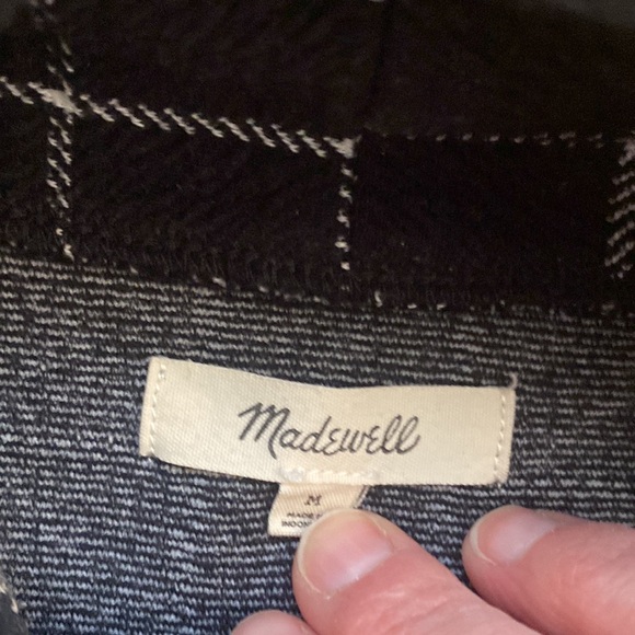 Madewell - Boxy Black and White Checkered Sweater - size M - EUC - Picture 4 of 10